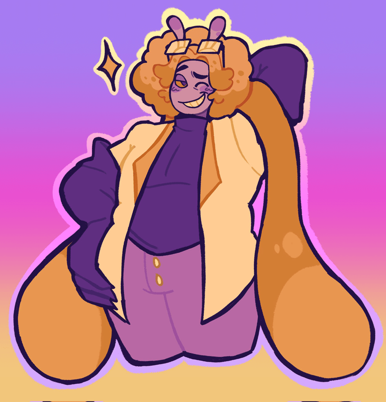 Flirty Oliz winking at the viewer
